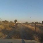 Land Rover Range Rover following a Land Rover Defender