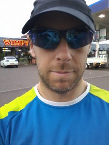 Blog owner in running gear outside Wimpy