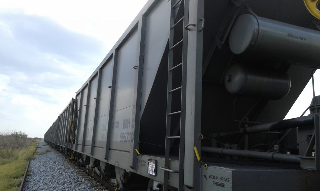 Botswana Railways' coal wagon ladder and air tank details